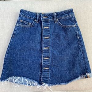 Denim button up skirt